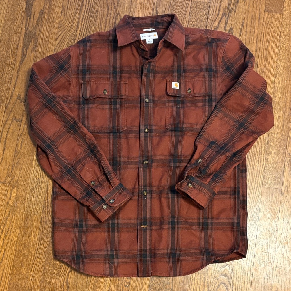 Carhartt Rust and Black Checkered Shirt